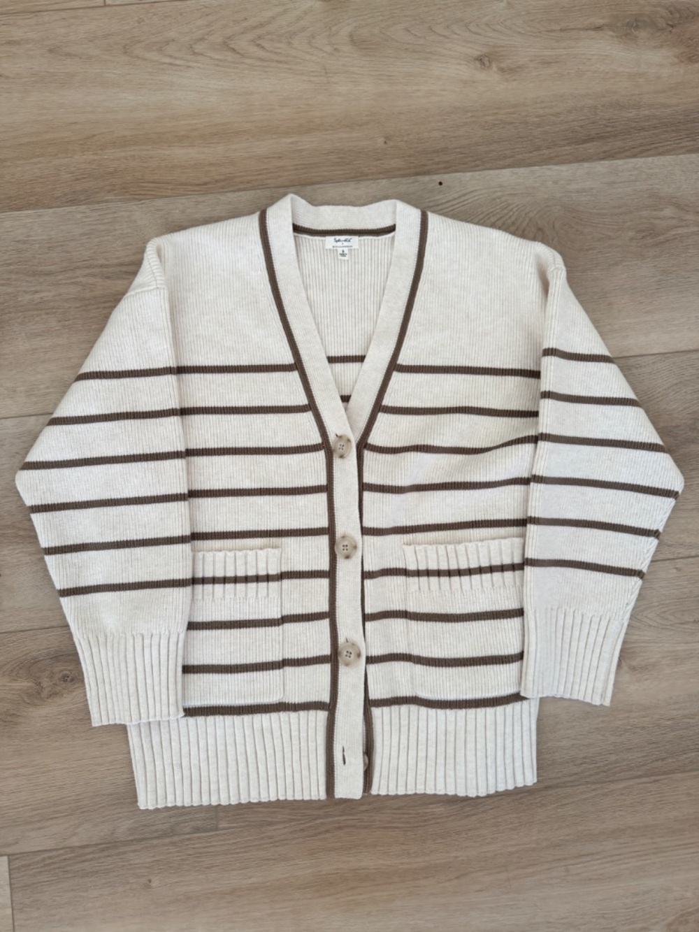 Splendid X @Cellajaneblog Stripe Button Front Cardigan